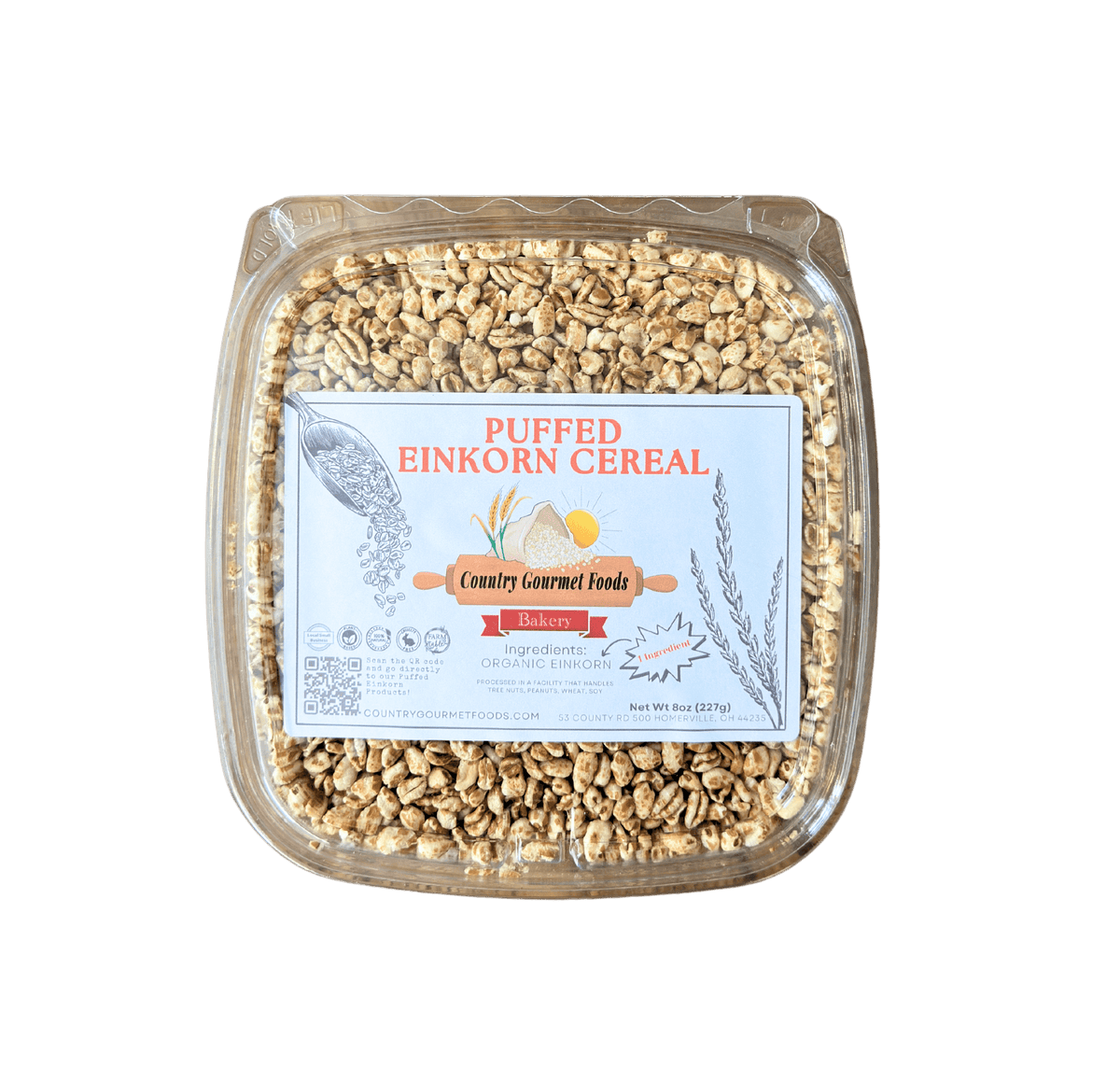 Puffed Einkorn Cereals, Cereals & Granolas - Country Life Natural Foods