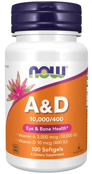 Vitamin A & D 10,000/400 IU, Vitamins & Supplements - Country Life Natural Foods