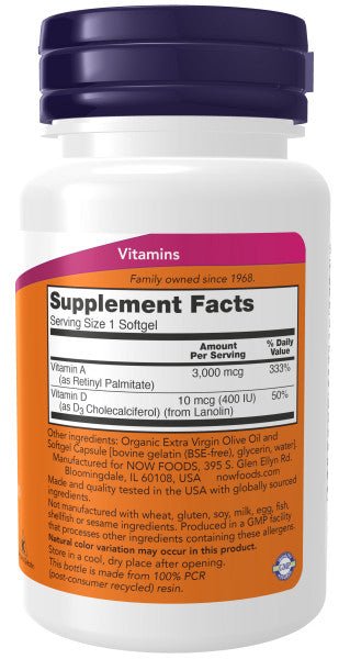 Vitamin A & D 10,000/400 IU, Vitamins & Supplements - Country Life Natural Foods