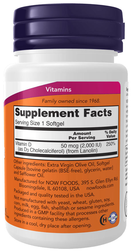 Vitamin D-3 2,000 IU, Vitamins & Supplements - Country Life Natural Foods