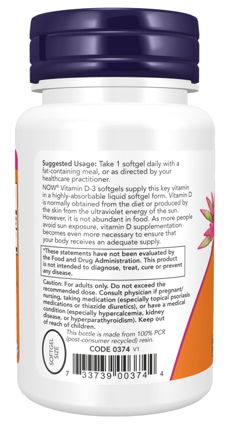 Vitamin D-3 5,000 IU High Potency, Vitamins & Supplements - Country Life Natural Foods