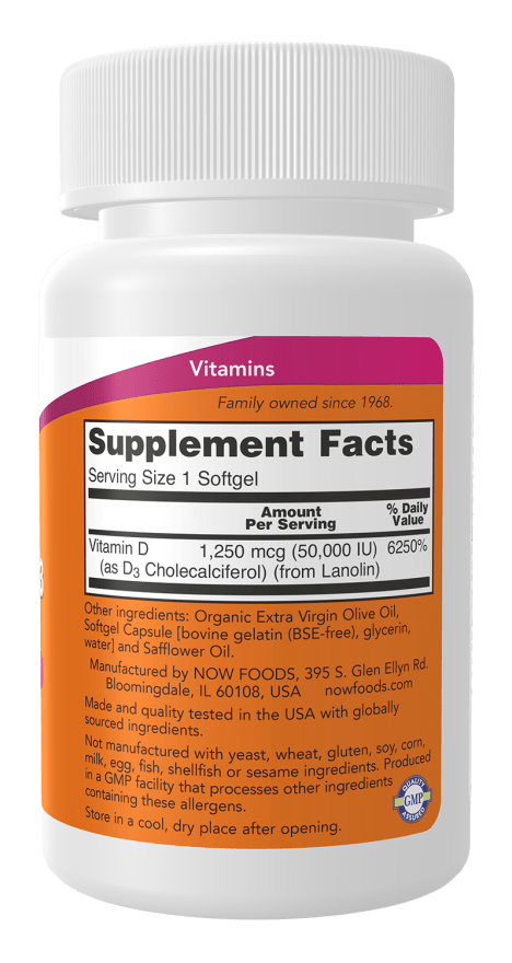 Vitamin D-3 50,000 IU Max Potency, Vitamins & Supplements - Country Life Natural Foods