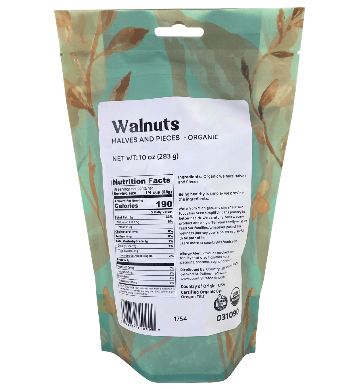 Walnuts, Pieces, Organic, Nuts - Country Life Natural Foods