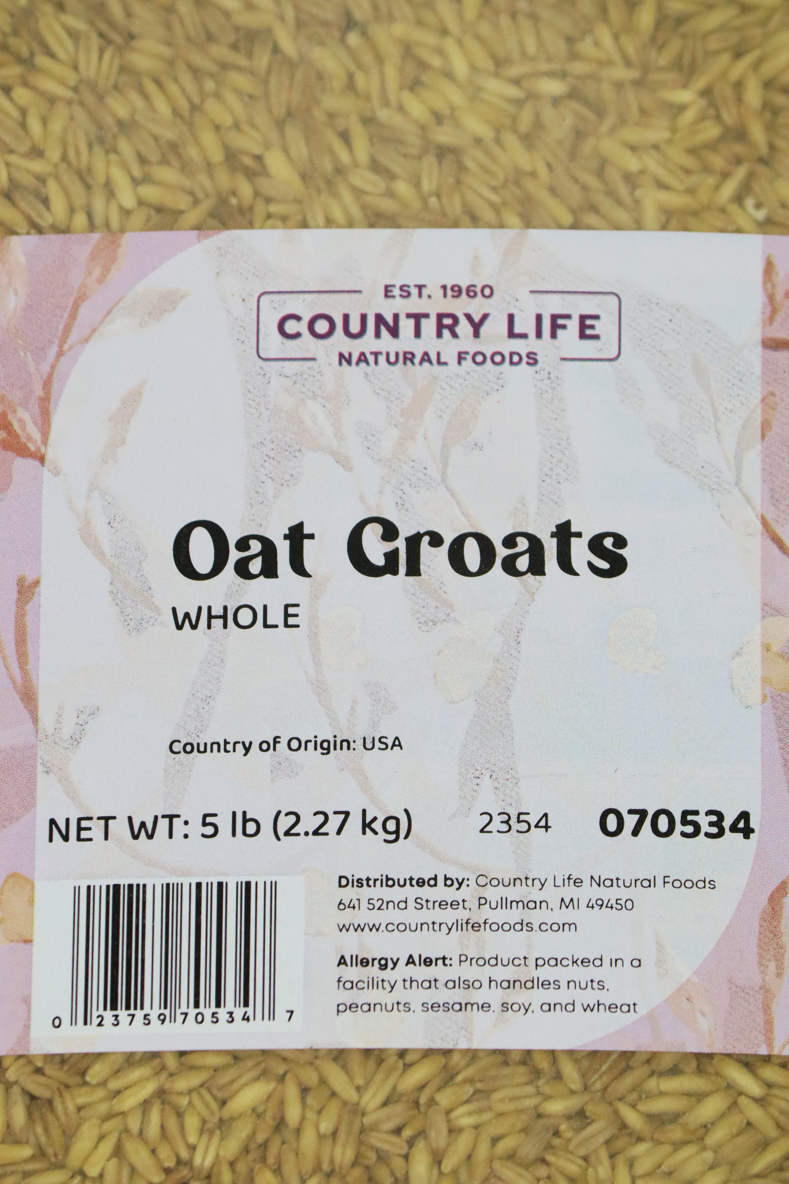 Oat Groats, Whole, Oats - Country Life Natural Foods