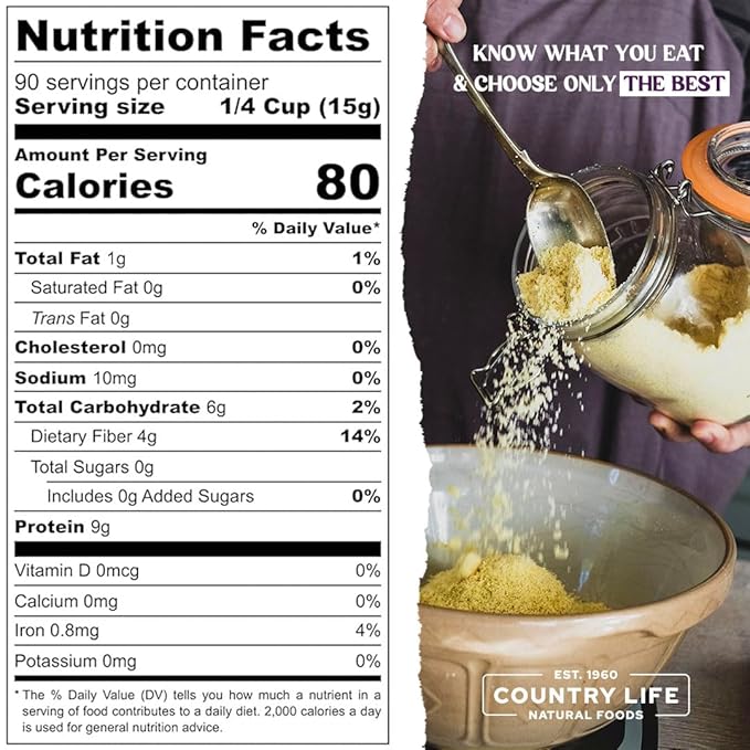 Yeast Flakes, Nutritional w/B-12, Red Star, Herbs Spices & Seasonings - Country Life Natural Foods