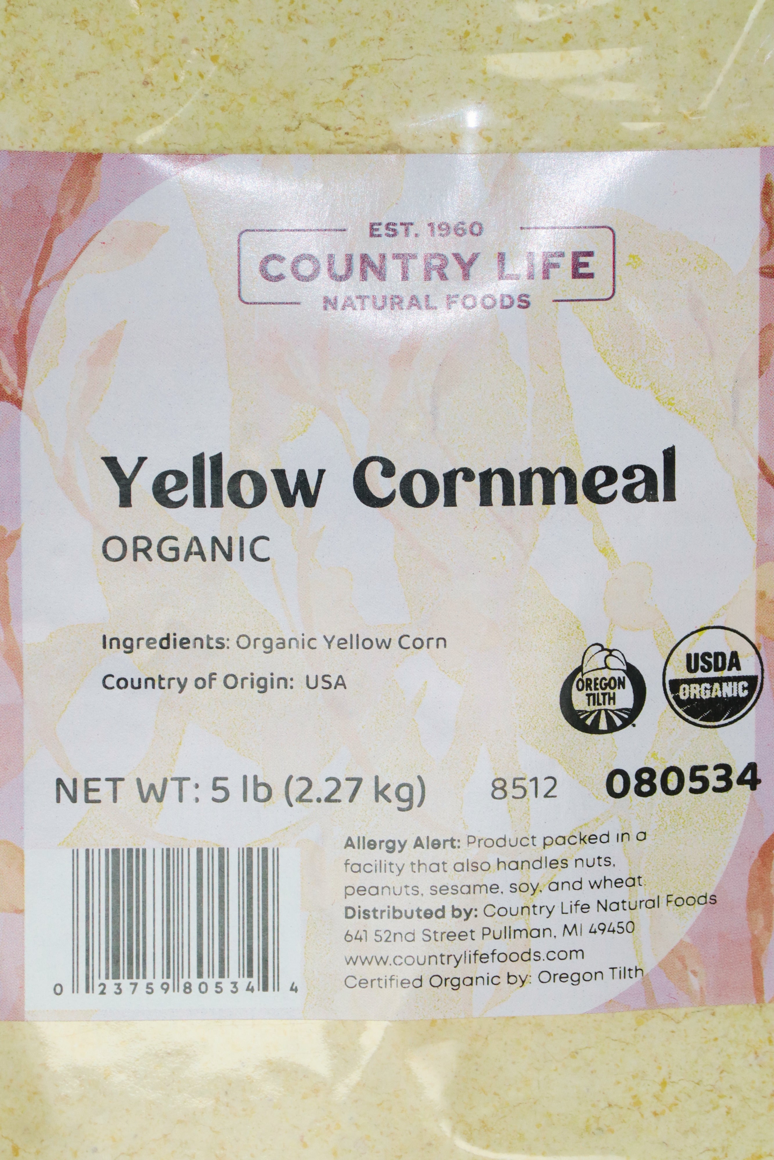 Cornmeal, Yellow, Organic, Grains - Country Life Natural Foods