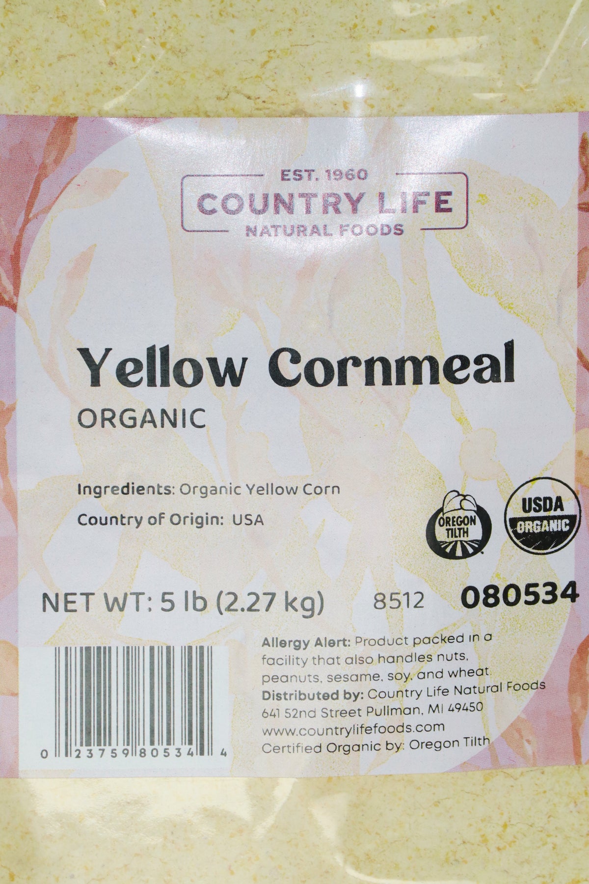 Cornmeal, Yellow, Organic, Grains - Country Life Natural Foods