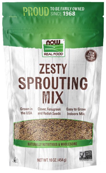 Zesty Sprouting Mix, NOW, Seeds - Country Life Natural Foods