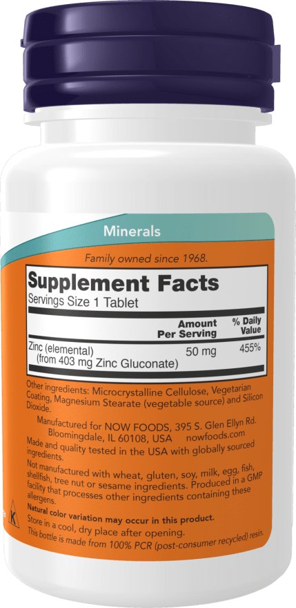 Zinc 50mg, Vitamins & Supplements - Country Life Natural Foods