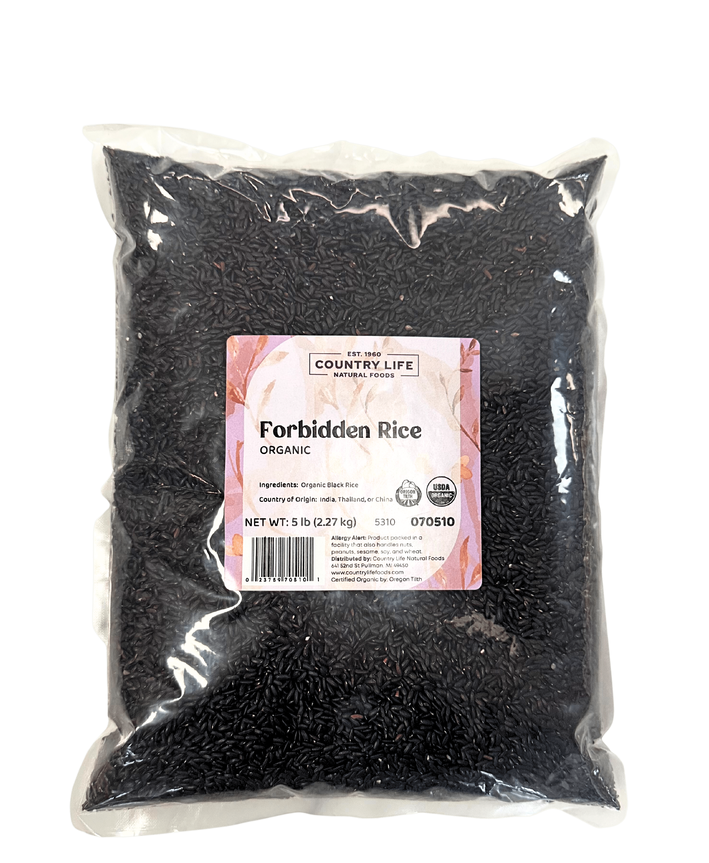Forbidden Rice, Black, Organic, Rice - Country Life Natural Foods