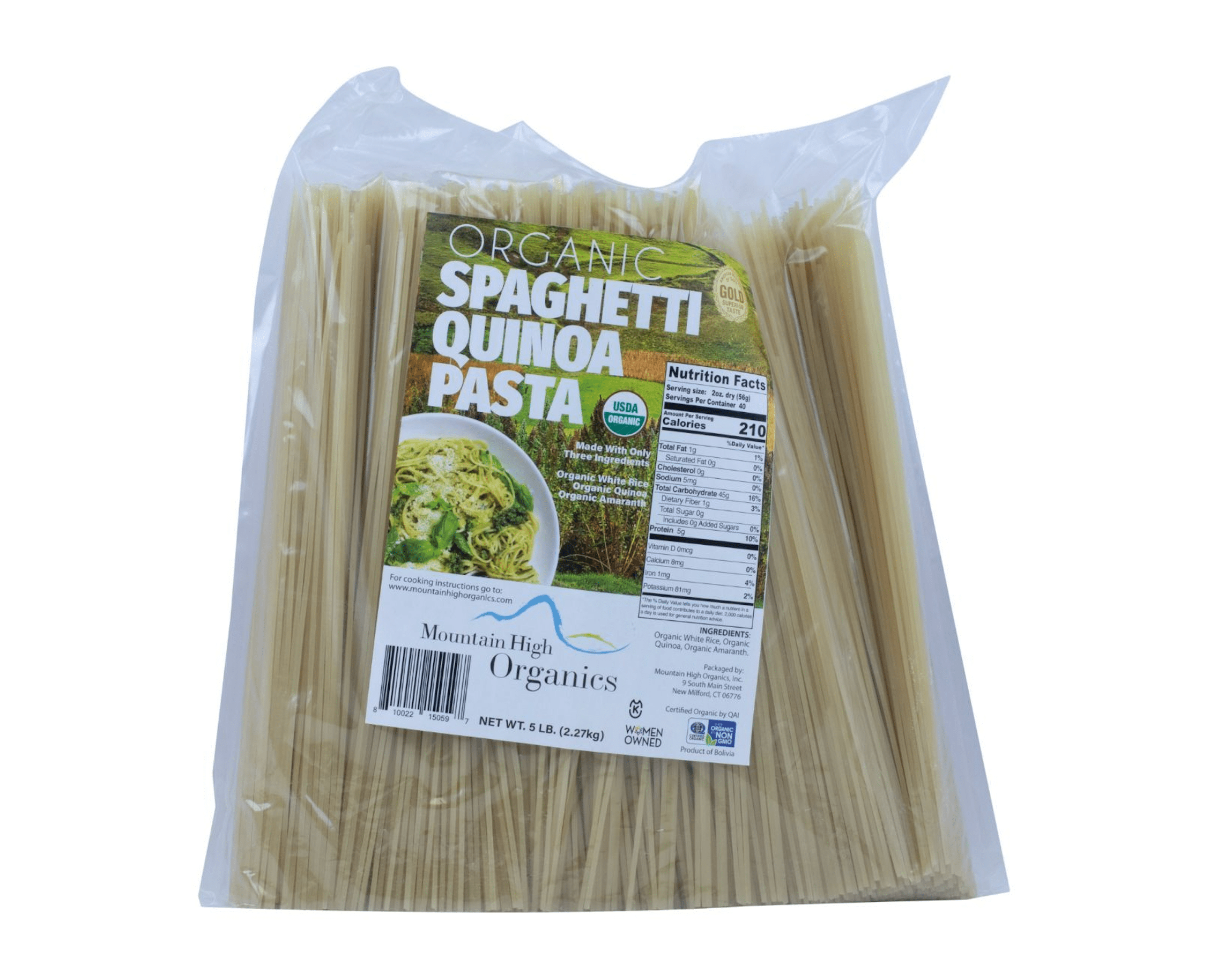 Spaghetti, Quinoa, Organic, Gluten-Free, Pasta & Noodles - Country Life Natural Foods