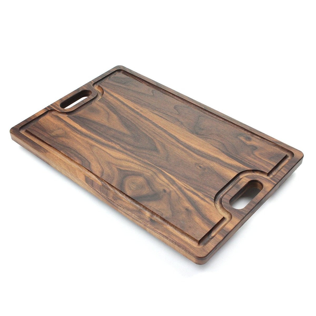 Large Cutting Board With Handles and Juice Groove 18x12, Walnut Reversible Wood Cutting Board, Doubles as a Wooden Serving Tray With Handles, - Country Life Natural Foods