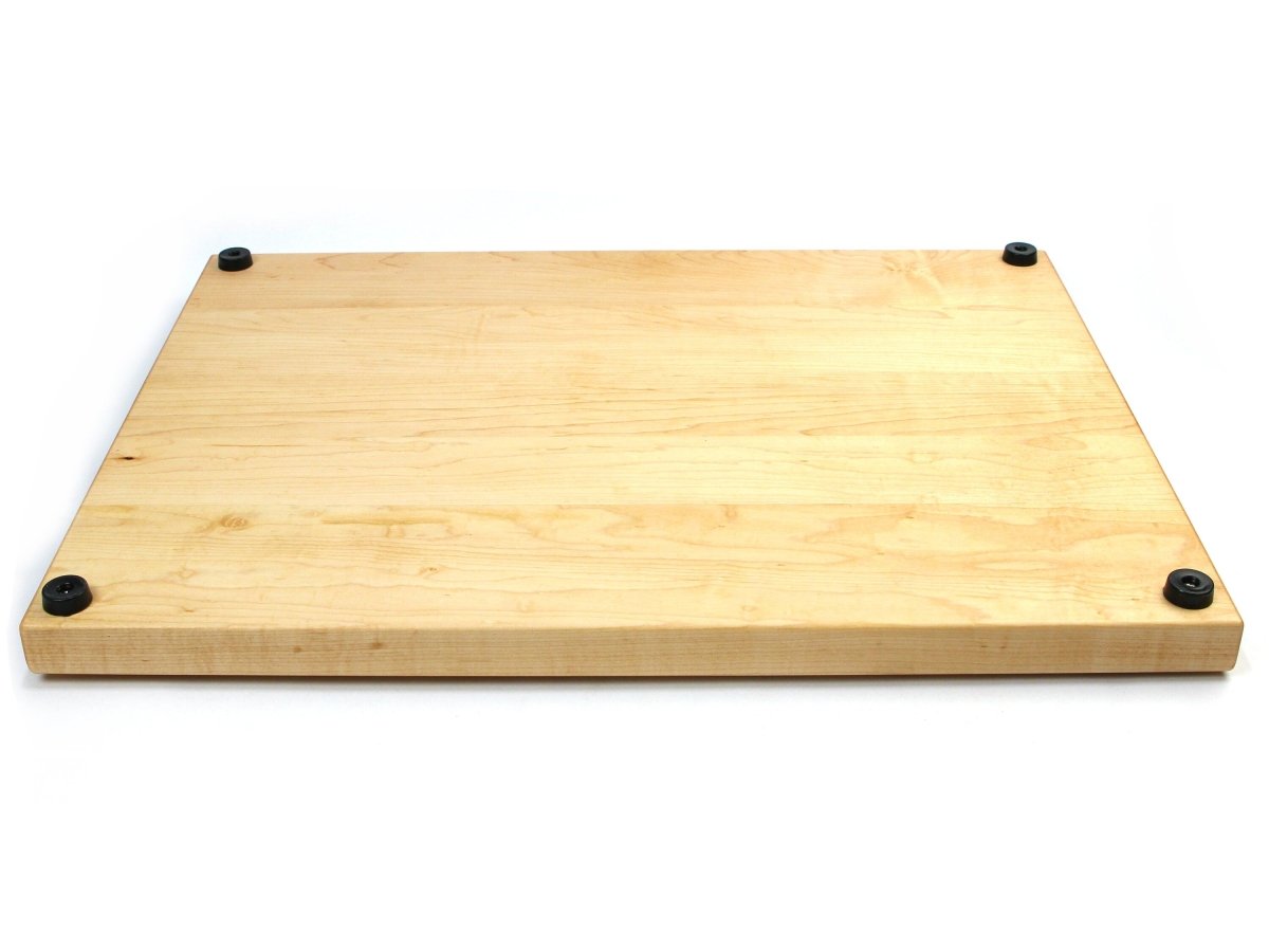 1.25” Thick Extra Large Butcher Block Cutting Board With Rubber Feet, Thick Cutting Board, Wood Chopping Board, American Made Maple Hardwood, - Country Life Natural Foods