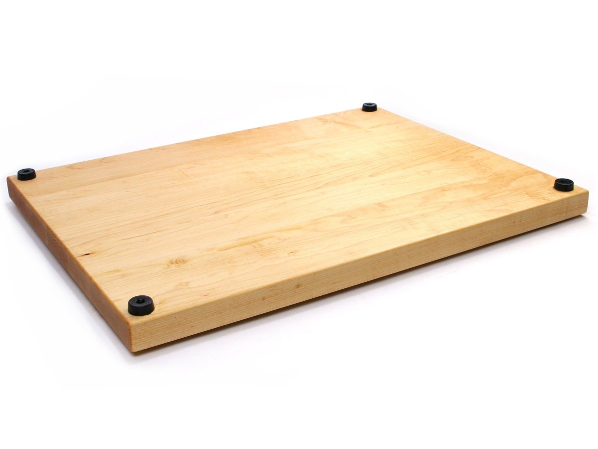 1.25” Thick Extra Large Butcher Block Cutting Board With Rubber Feet, Thick Cutting Board, Wood Chopping Board, American Made Maple Hardwood, - Country Life Natural Foods