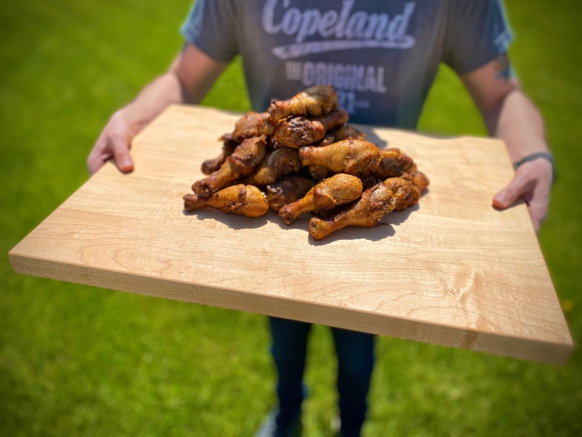 1.25” Thick Extra Large Butcher Block Cutting Board With Rubber Feet, Thick Cutting Board, Wood Chopping Board, American Made Maple Hardwood, - Country Life Natural Foods