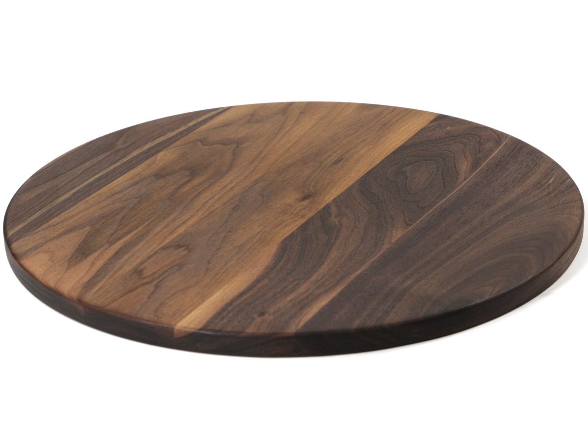 Large Walnut Round Cheese Board, 18 Inch Round Cutting Board with Juice Groove Black Walnut, Large Walnut Round Charcuterie Board, - Country Life Natural Foods