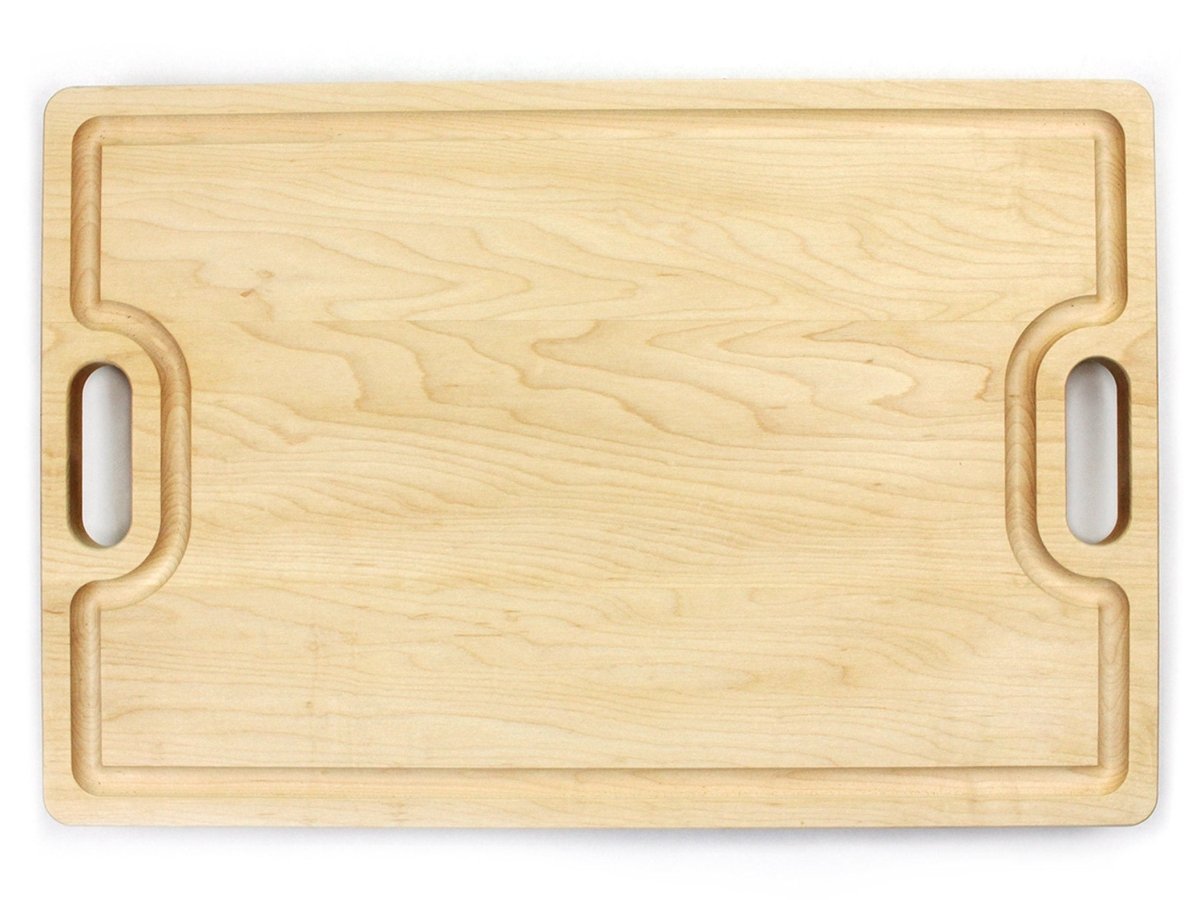 Large Cutting Board With Handles and Juice Groove 18x12, Walnut Reversible Wood Cutting Board, Doubles as a Wooden Serving Tray With Handles, - Country Life Natural Foods