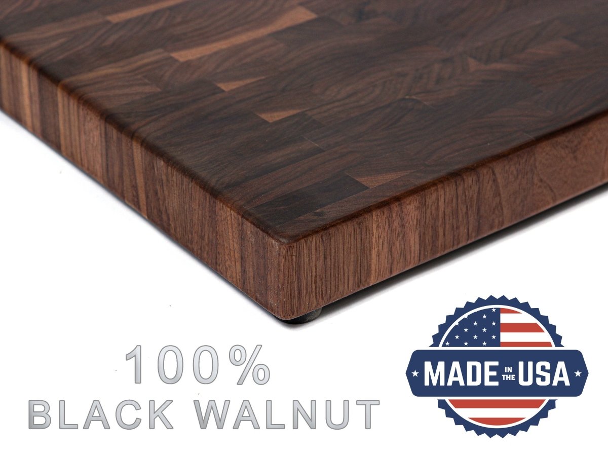 Wedding Gift, Extra Large End Grain Walnut Cutting Board, End Grain Butcher Block with Rubber Feet, Mother's Day, Anniversary Gift, USA Made, - Country Life Natural Foods