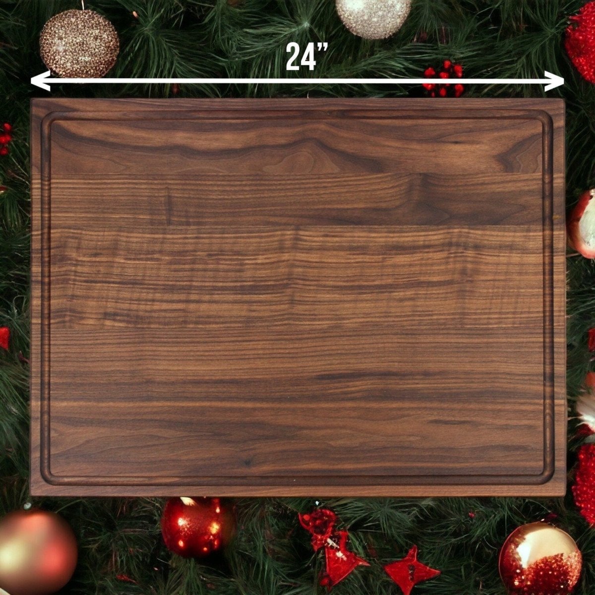 Extra Large Walnut Cutting Board, 24"x18" Charcuterie Serving Tray, Customizable Wedding Board, 100% Made in the USA, - Country Life Natural Foods