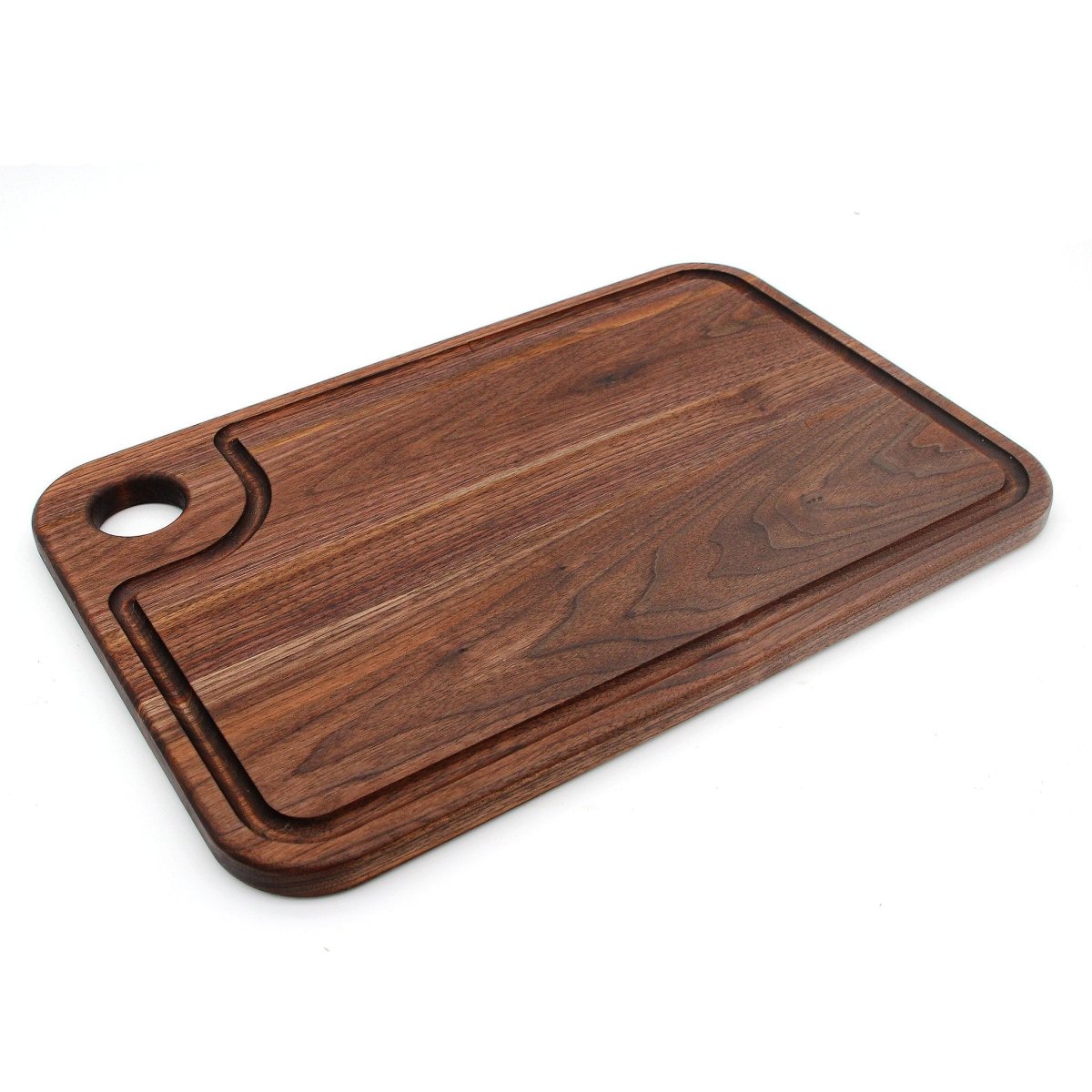 Large Wood Cutting Board With Thumb Hole and Juice Groove 18x12 Inches, Wood Cheese Board, Wooden Chopping Board, 100% Made in the USA, - Country Life Natural Foods
