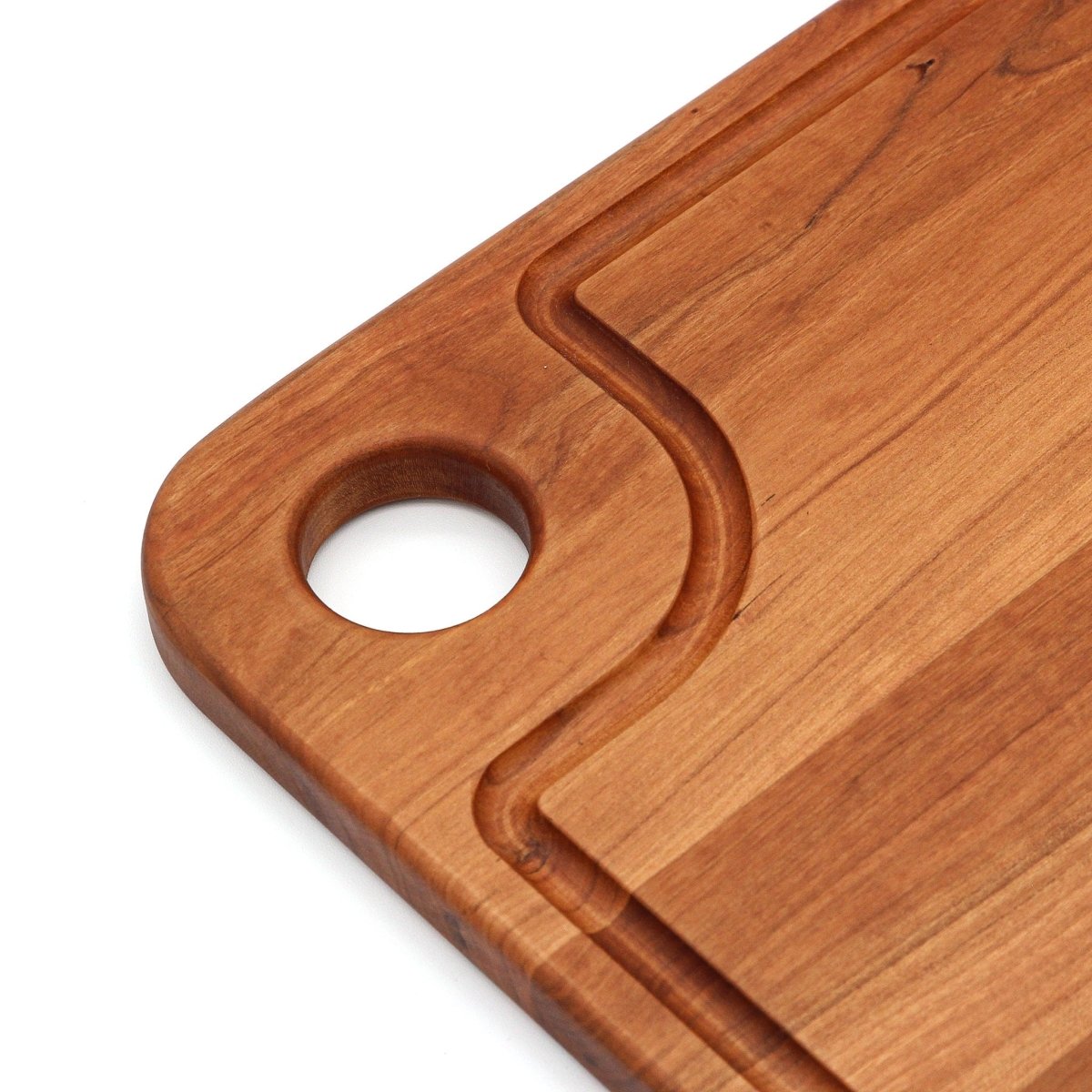 Large Wood Cutting Board With Thumb Hole and Juice Groove 18x12 Inches, Wood Cheese Board, Wooden Chopping Board, 100% Made in the USA, - Country Life Natural Foods