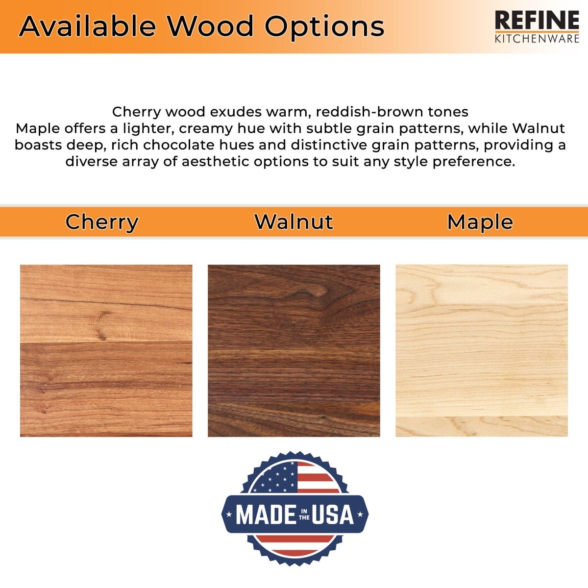 Large Wood Cutting Board With Thumb Hole and Juice Groove 18x12 Inches, Wood Cheese Board, Wooden Chopping Board, 100% Made in the USA, - Country Life Natural Foods