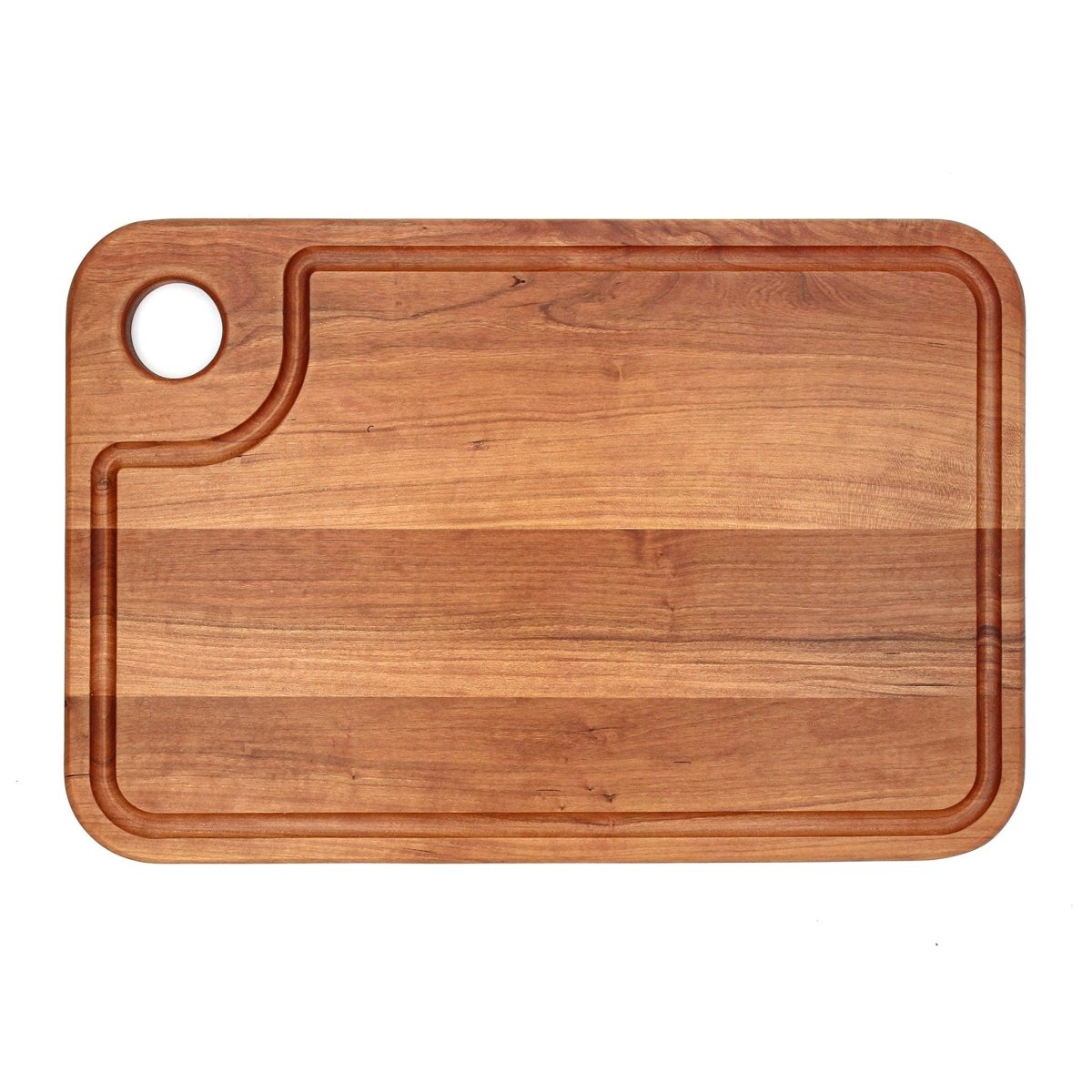 Large Wood Cutting Board With Thumb Hole and Juice Groove 18x12 Inches, Wood Cheese Board, Wooden Chopping Board, 100% Made in the USA, - Country Life Natural Foods