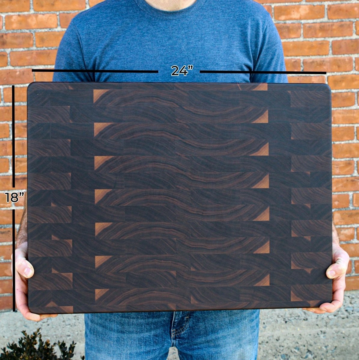 Large End Grain Walnut Cutting Board, Walnut Butcher Block with Rubber Feet, Up to 2” Thick, Wedding Gift, Anniversary Gift, USA Made, - Country Life Natural Foods