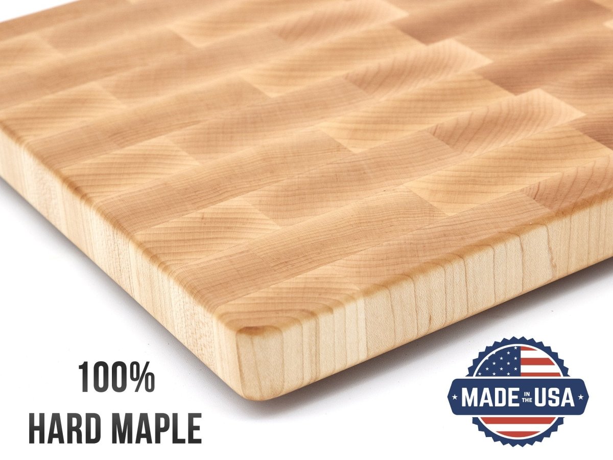 Large End Grain Walnut Cutting Board, Walnut Butcher Block with Rubber Feet, Up to 2” Thick, Wedding Gift, Anniversary Gift, USA Made, - Country Life Natural Foods