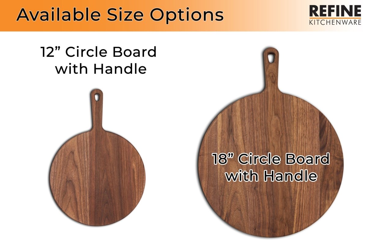 XL Walnut Paddle Cutting Board With Handle, Round Charcuterie Board, Wedding Gift, Charcuterie Board With Handle, 100% Handmade in the USA, - Country Life Natural Foods