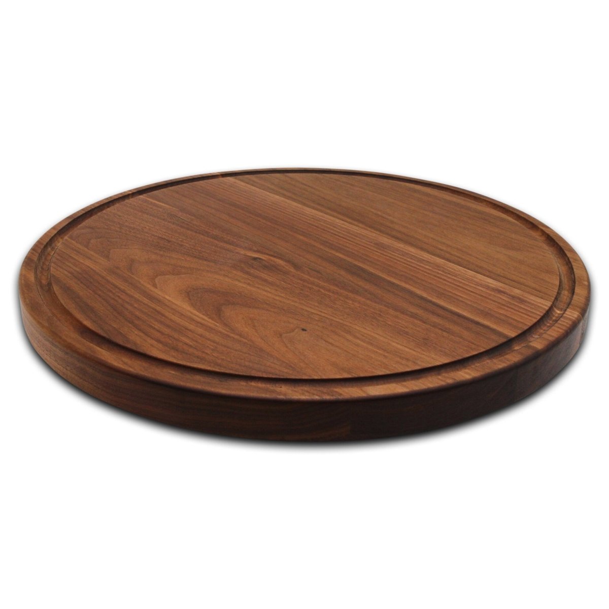 Extra Large Round Wood Cutting Board with Feet, Pocket Handles and Juice Groove, 18”x1.25 Inches Thick, Gift For Mom, 100% USA Made, - Country Life Natural Foods