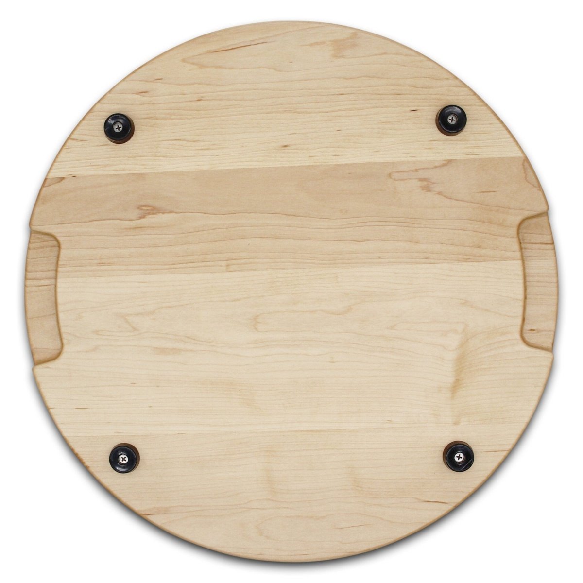 Extra Large Round Wood Cutting Board with Feet, Pocket Handles and Juice Groove, 18”x1.25 Inches Thick, Gift For Mom, 100% USA Made, - Country Life Natural Foods