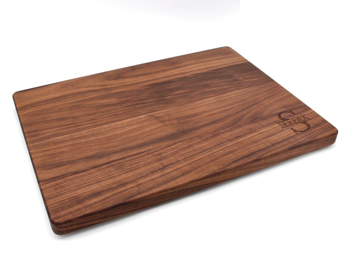 1.25” Thick Extra Large Wood Cutting Board with Feet, Pocket Handles and Juice Groove, 24x18”x1.25 Inches Thick, Gift For Dad, 100% USA Made, - Country Life Natural Foods