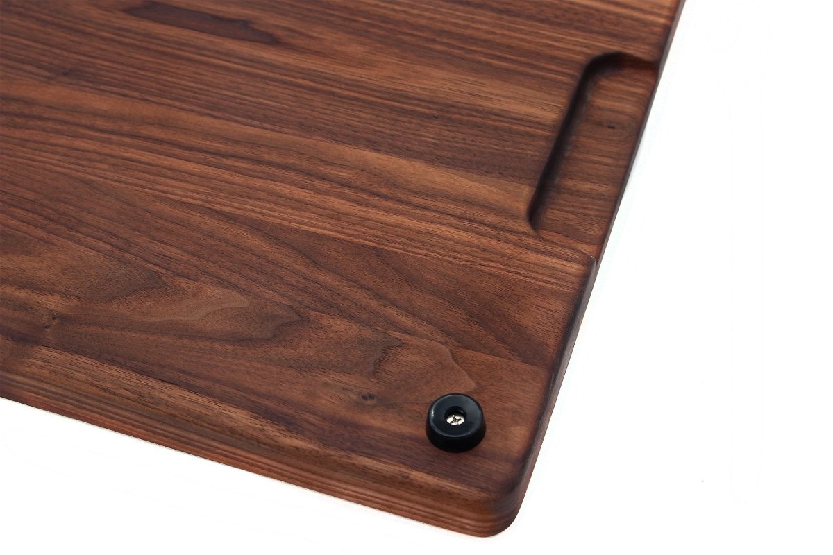 1.25” Thick Extra Large Wood Cutting Board with Feet, Pocket Handles and Juice Groove, 24x18”x1.25 Inches Thick, Gift For Dad, 100% USA Made, - Country Life Natural Foods
