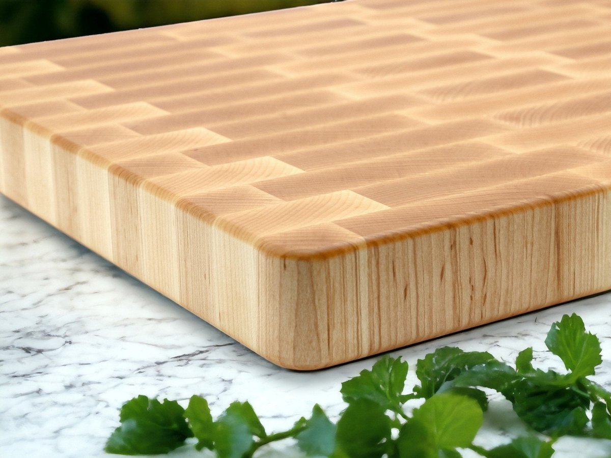 Maple Large End Grain Cutting Board, Maple Butcher Block with Rubber Feet, Wedding Gift, Anniversary Gift, Father's Day Gift, USA Made, - Country Life Natural Foods