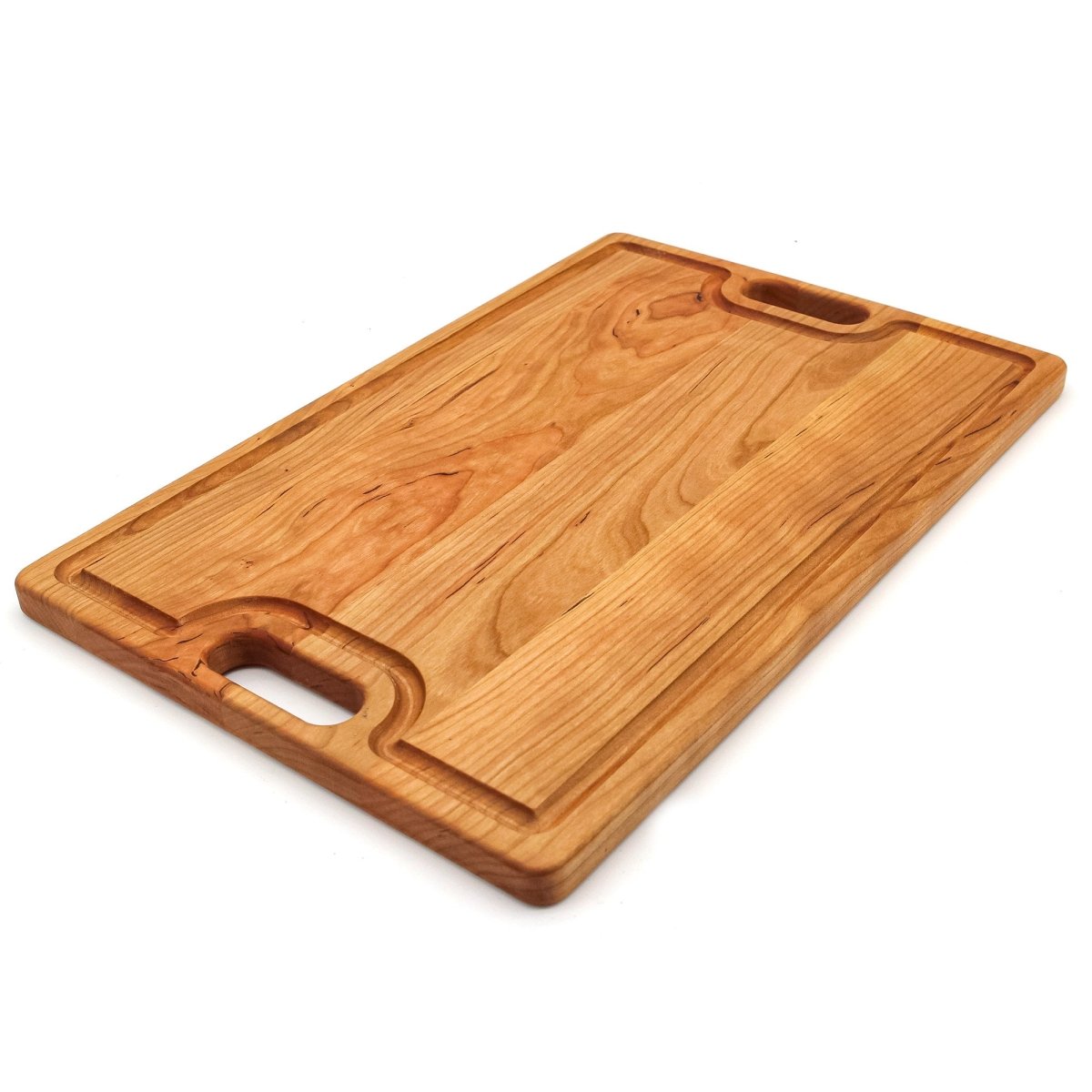 Large Cherry Wood Cutting Board With Juice Groove and Handles 18 x 12 Inches, Cherry Charcuterie Board, Cherry Cheese Board, 100% USA Made, - Country Life Natural Foods