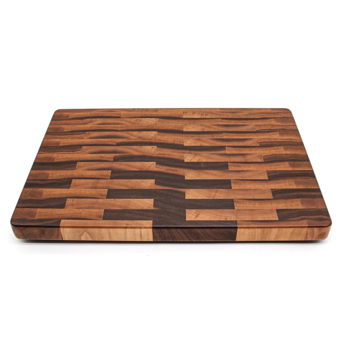 Large End Grain Calico Walnut Cutting Board, Walnut Butcher Block with Rubber Feet, Up to 2” Thick, Wedding Gift, Anniversary Gift, USA Made, - Country Life Natural Foods