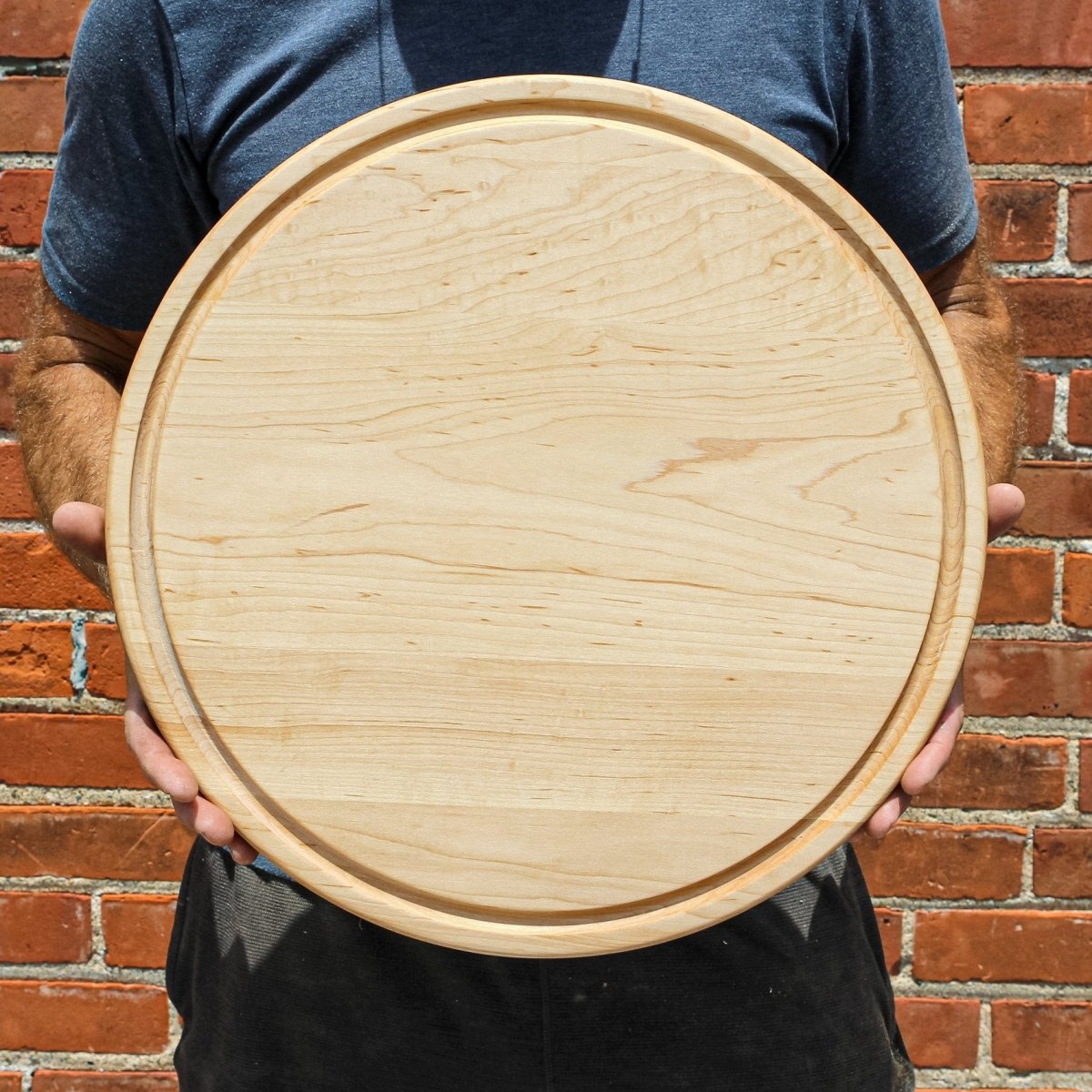 Large Walnut Round Cheese Board, 18 Inch Round Cutting Board with Juice Groove Black Walnut, Large Walnut Round Charcuterie Board, - Country Life Natural Foods
