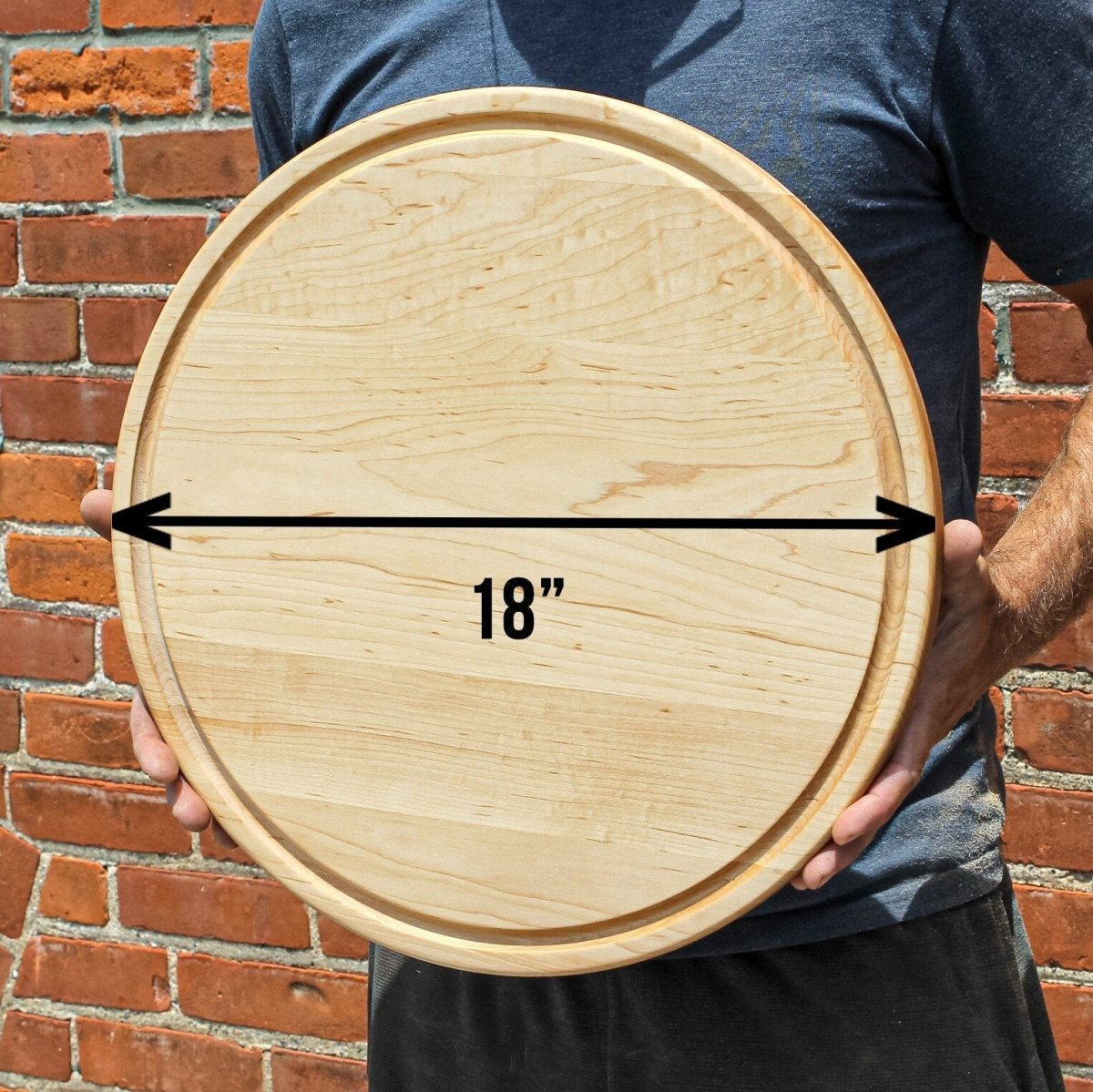 Large Walnut Round Cheese Board, 18 Inch Round Cutting Board with Juice Groove Black Walnut, Large Walnut Round Charcuterie Board, - Country Life Natural Foods