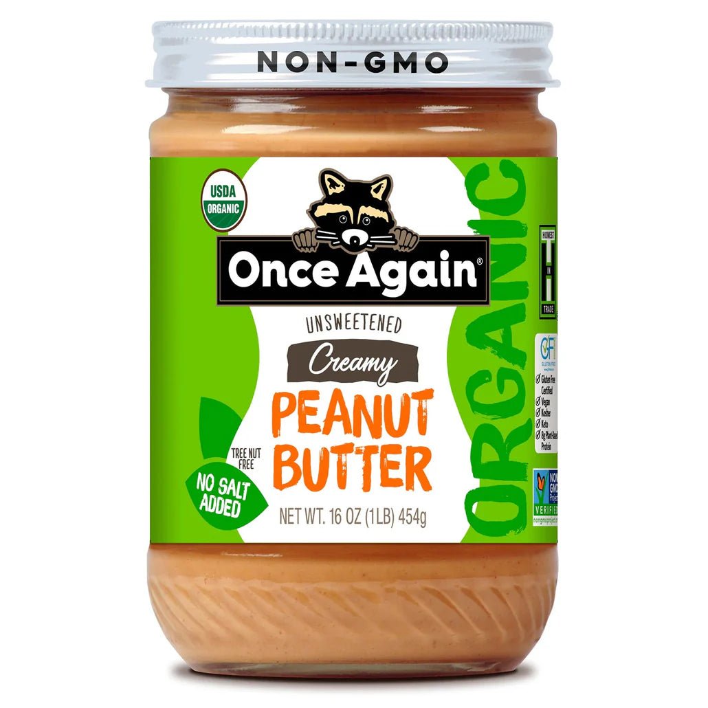 Peanut Butter, Creamy, No Salt, Organic, Nut & Seed Butters - Country Life Natural Foods
