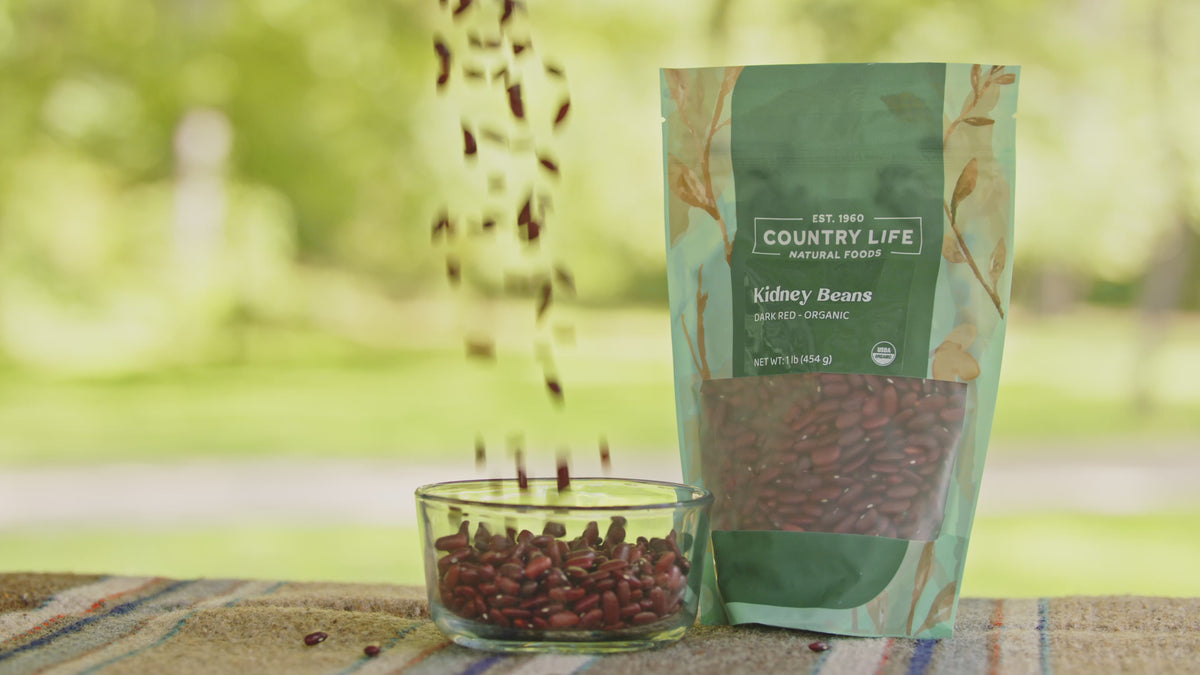 Load and play video in Gallery viewer, Kidney Beans, Dark Red, Organic
