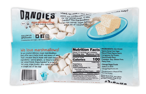 Marshmallows, Dandies, Vegan (Mini), Candy - Country Life Natural Foods