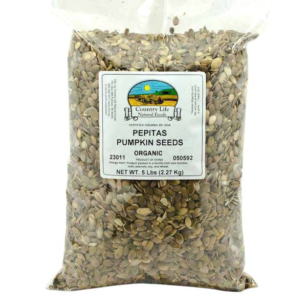 Pepitas (Pumpkin Seeds), Organic, Seeds - Country Life Natural Foods