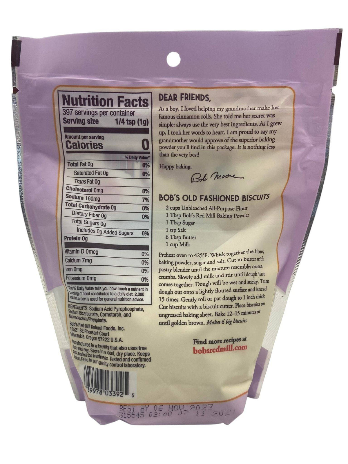 Baking Powder, Gluten-Free, Bob's Red Mill, Cooking & Baking Ingredients - Country Life Natural Foods