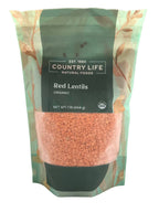 Red Lentils, Split, Organic, Lentils - Country Life Natural Foods