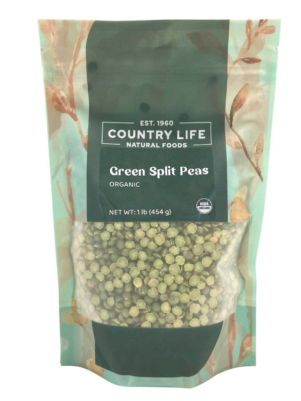Peas, Green, Organic, Split, Beans - Country Life Natural Foods