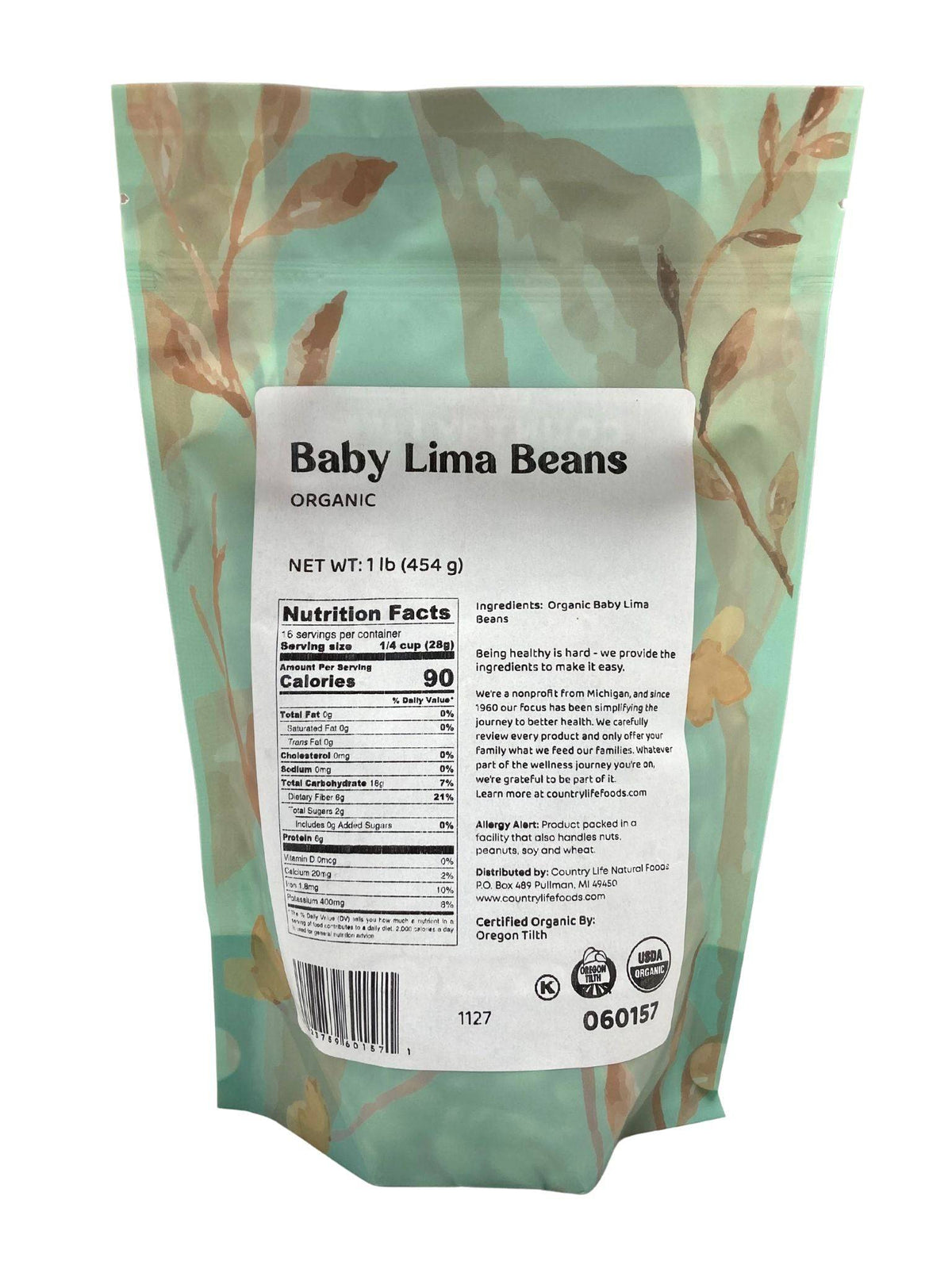 Baby Lima Beans, Organic, Beans - Country Life Natural Foods