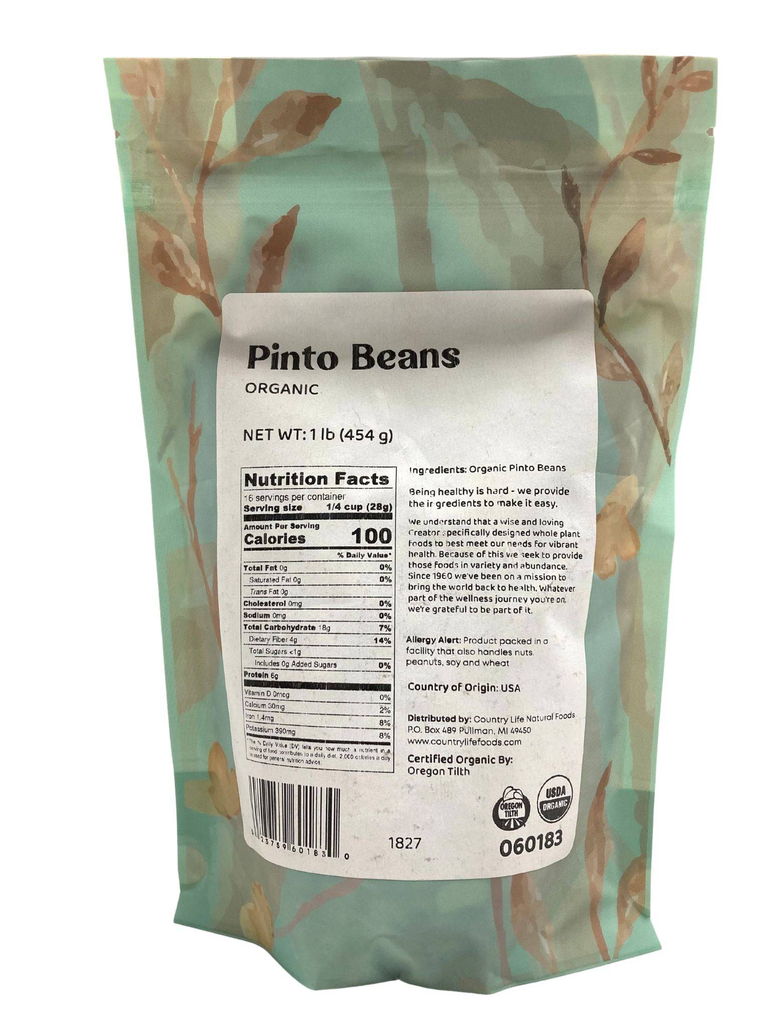 Pinto Beans, Organic, Beans - Country Life Natural Foods