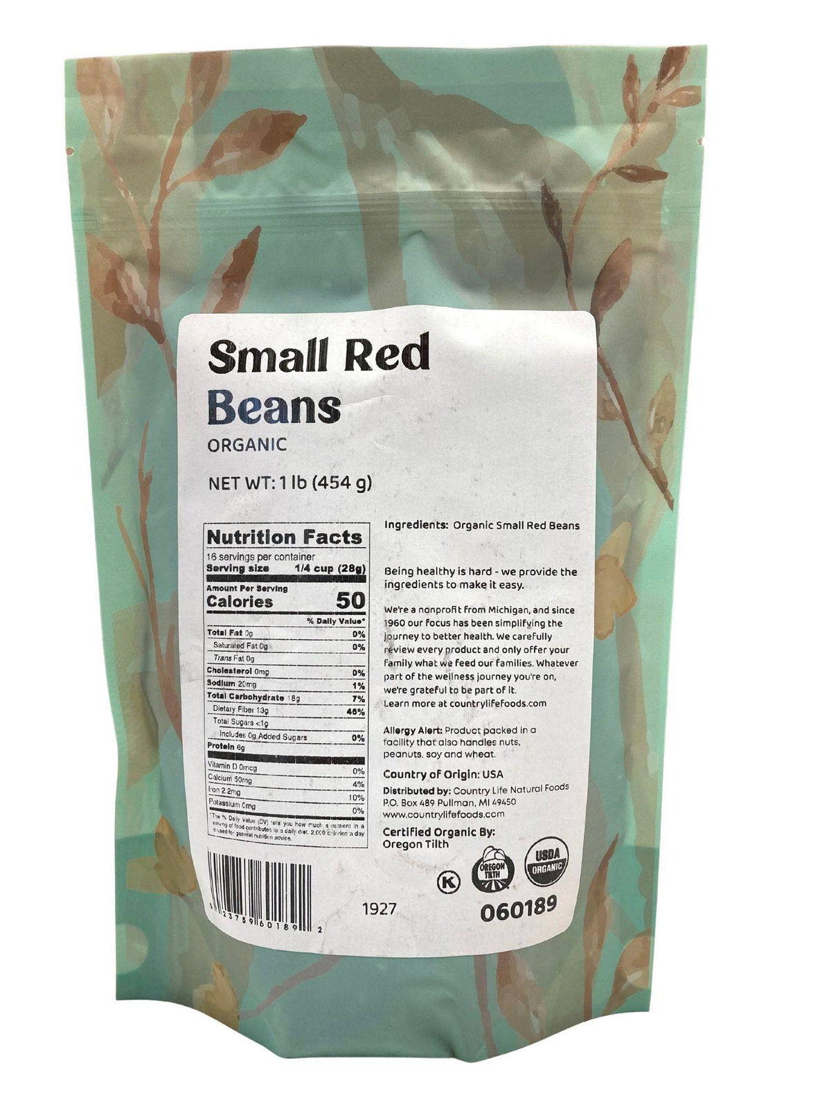 Red Beans, Organic, Small, Beans - Country Life Natural Foods