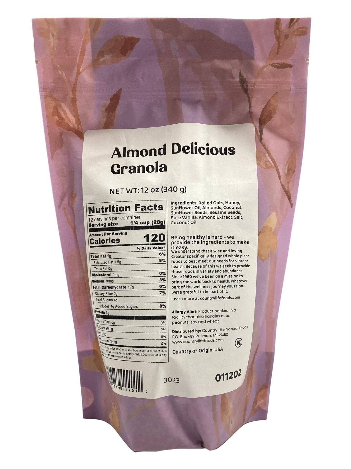 Slow-Baked Almond Delicious Granola, Cereals & Granolas - Country Life Natural Foods